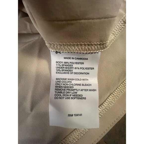 DSG Beige Mid-Rise Stride Skort‎ With Built-In Shorts Size S - Picture 8 of 9